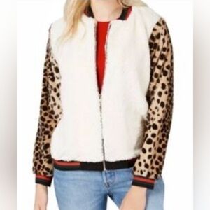 Gypsies & Moondust Cream and Leopard Teddy Jacket